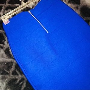 💙Royal blue stretch bodycon pencil skirt